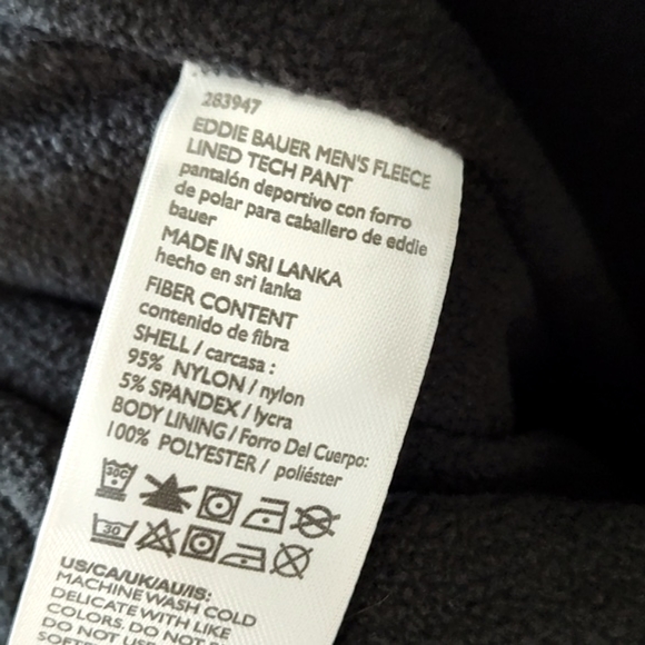 Eddie Bauer Men's Fleece Lined 2-Way Stretch Tech Pant Sz 40 by 32 - Picture 12 of 13